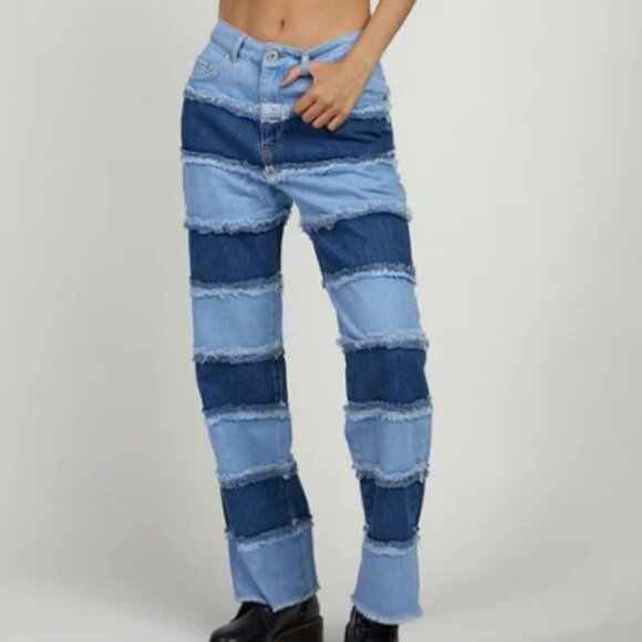 Ragged Priest Two Tone Panel Jeans // Size 34 // rare find - Picture 1 of 8